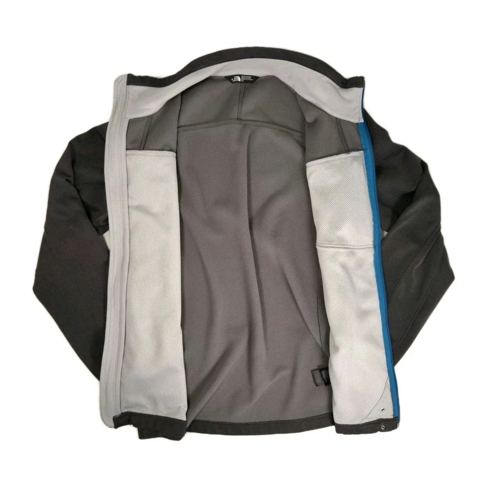 The North Face Apex Bionic 2 Full Zip Jacket Mens Small Gray Blue Activewear